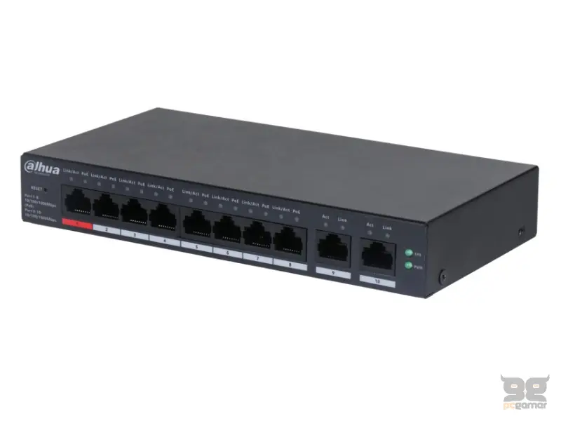 DAHUA CS4010-8GT-110 10-Port Cloud Managed Desktop Gigabit Switch with 8-Port PoE 