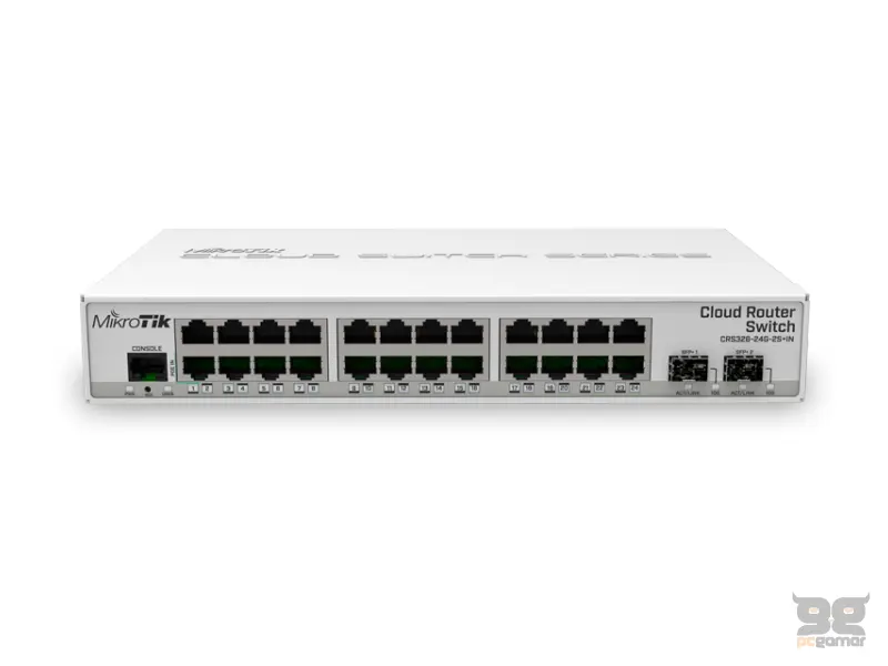 MIKROTIK (CRS326-24G-2S+IN) RouterOS L5 ili SwitchOS 24x GigE, 2xSFP+, dual boot desktop case switch 