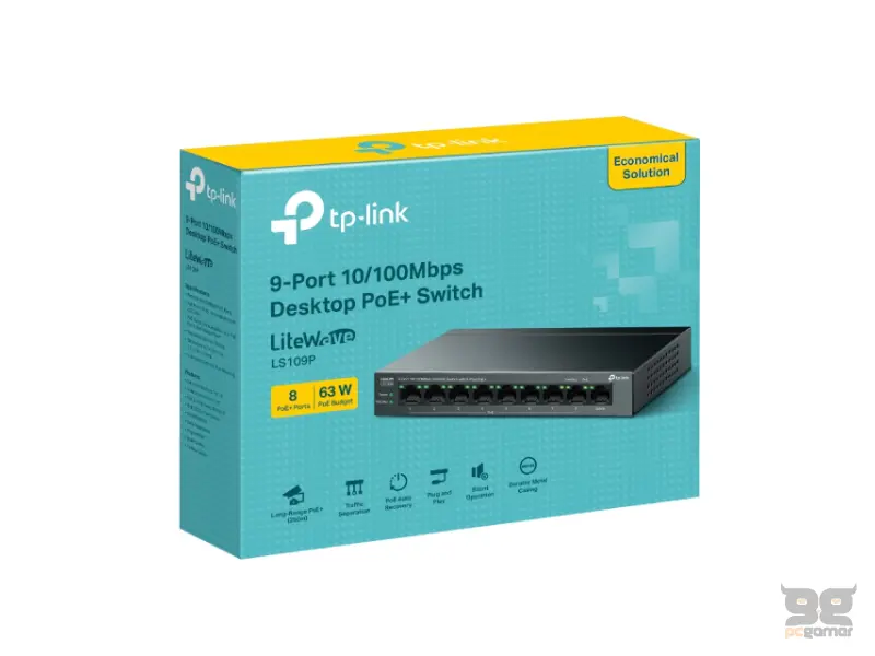 TP-LINK LS109P 9-port 10/100Mbps Desktop switch 