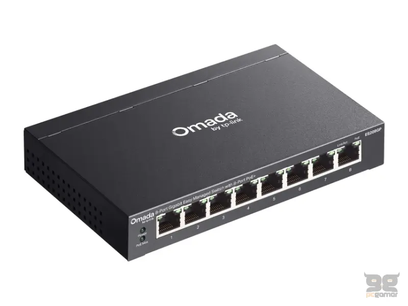TP-LINK ES208GP Omada 8-Port Gigabit Easy upravljivi Switch 