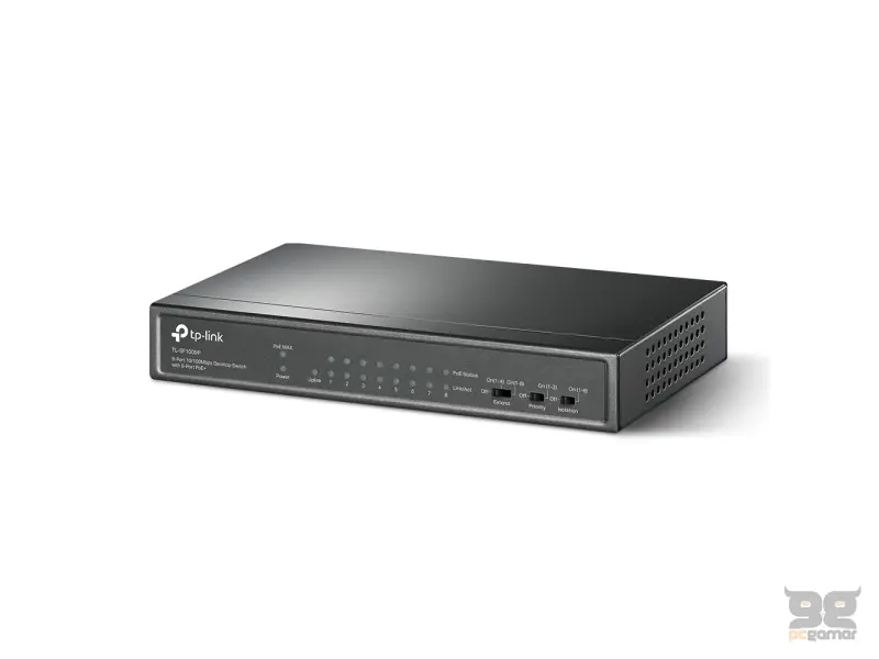 TP-LINK TL-SF1009P 9-Port 10/100Mbps Desktop Switch with 8-Port PoE+