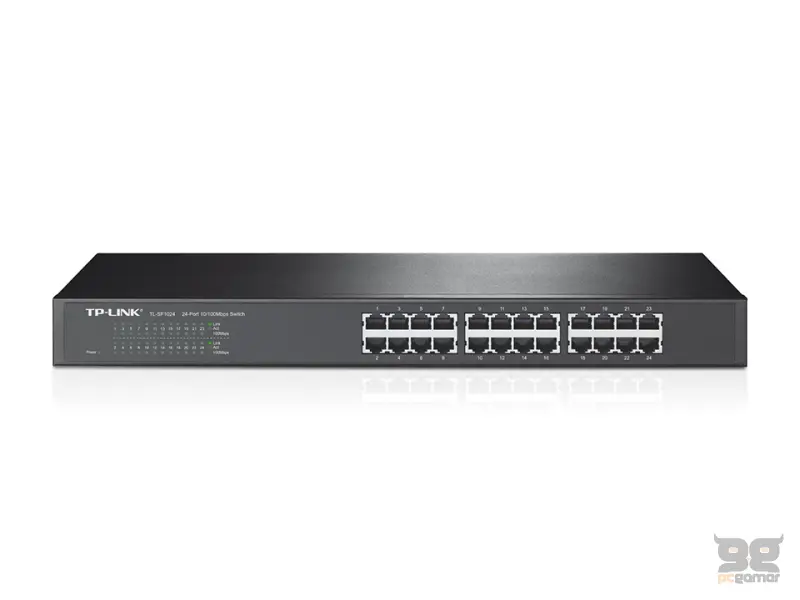 TP-LINK 24-Port 10/100Mbps Rackmount Switch, TL-SF1024, metalno kućište, Standard 19-inch