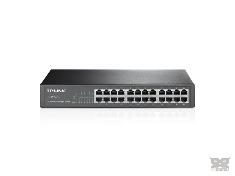 TP-LINK 24-Port 10/100Mbps Desktop/Rackmount Switch, TL-SF1024D, Standard 13-inch