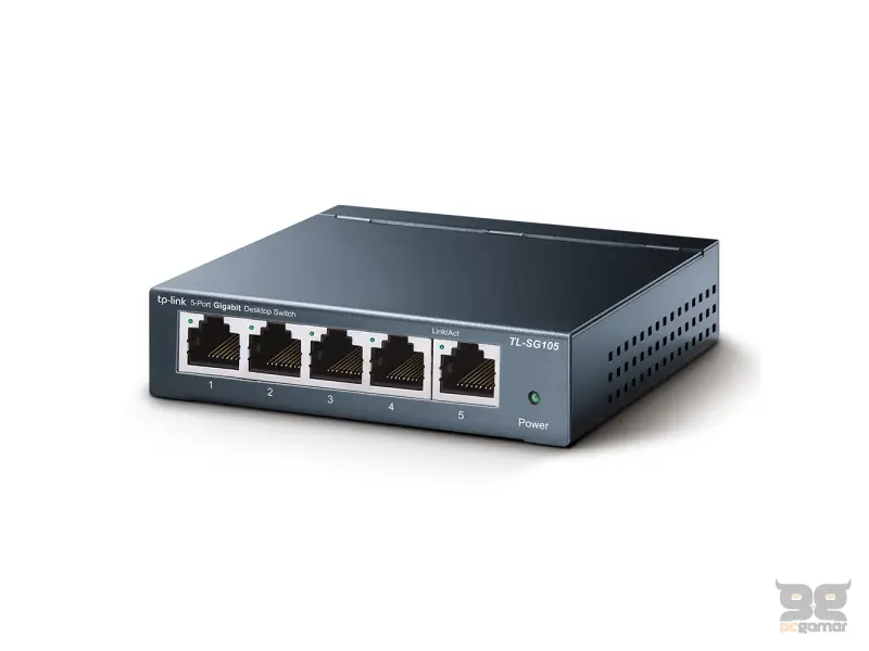 TP-LINK TL-SG105 5-Port  Gigabit 10/100/1000Mbps Desktop Switch, Durable Metal Casing