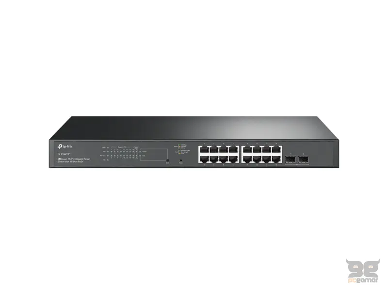 TP-LINK TL-SG2218P JetStream 16-Port PoE+ Gigabit Smart Switch with 2 Gigabit SFP Slots, 150 W