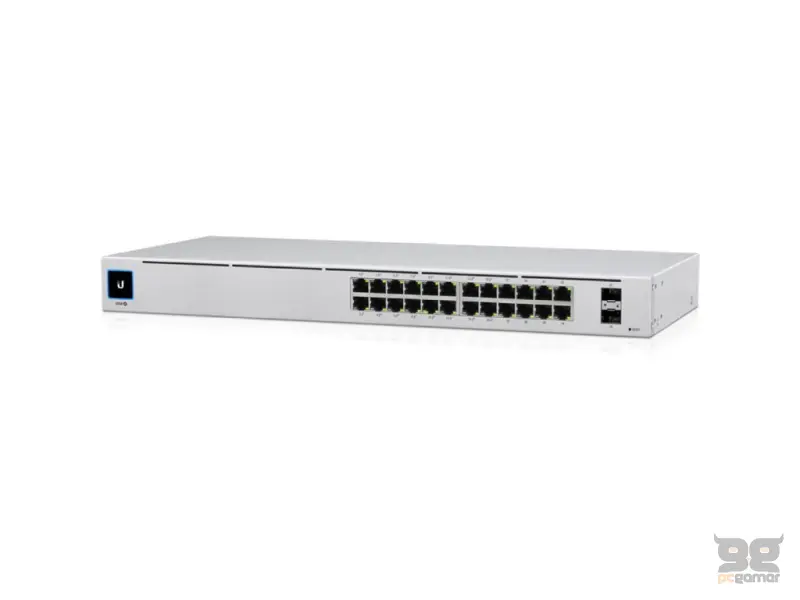 UBIQUITI USW-24-POE 24-port Layer 2 PoE switch, fanless, 24 GbE RJ45 ports(16 PoE/PoE+),2*SFP, 95W