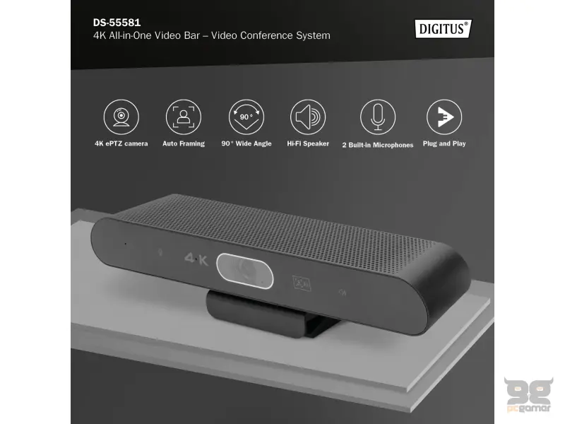 Digitus 4K All-In-One Video Bar Mini - Video conferencing system