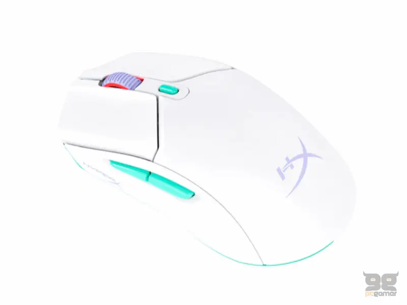 HyperX Pulsefire Haste 2 Core Wireless/100hr/White/AAA/300 IPS/Up to 12000 DPI/Low-friction skates