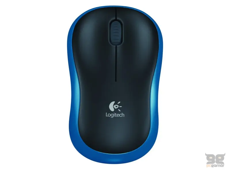 LOGITECH M185 Compact Wireless Mouse, 2.4 Ghz, 1000 dpi, 1 x AA Battery, 10 m, Blue