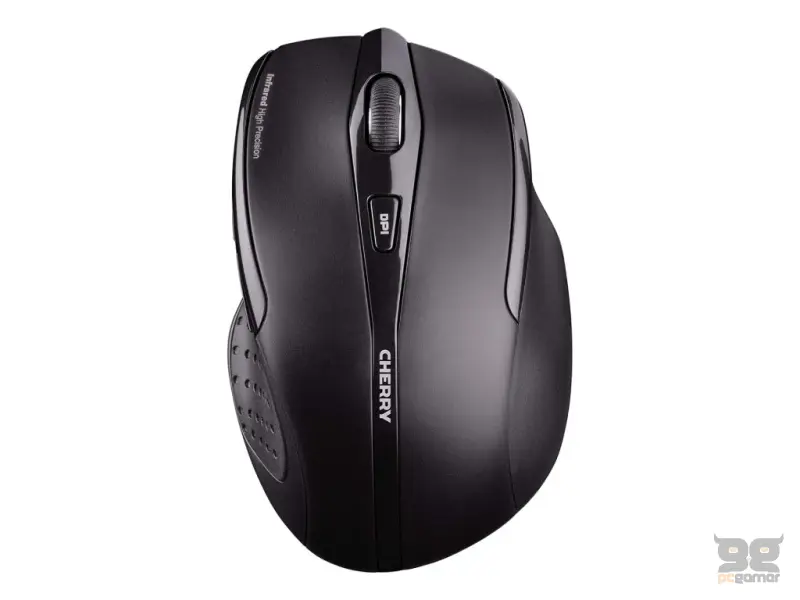 CHERRY MW 3000 Ergonomic Wireless Mouse, 6-button, 2.4 GHz, 2 x AAA battery, 1750 DPI, 10 m