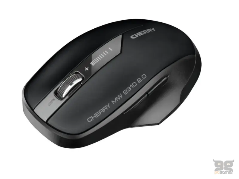 CHERRY MW 2310 USB Wireless Optical Mouse, 6 Button, 1000/1600/2400 DPI, Black, 2 x AA