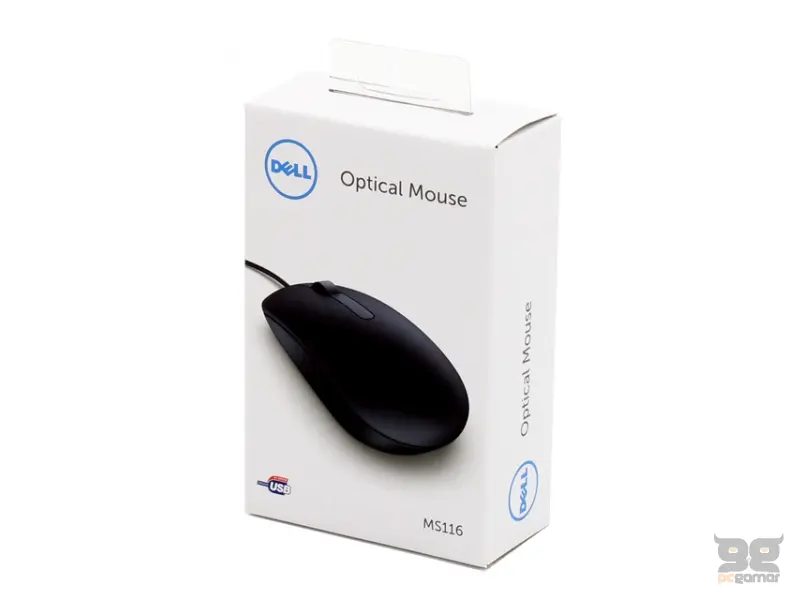 DELL MS116 USB Optical retail box miš 