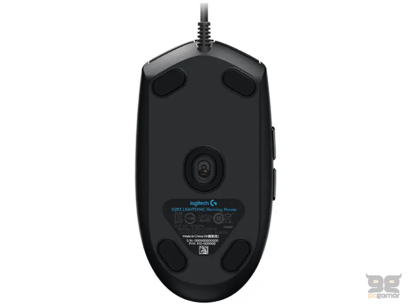 LOGITECH G203 Lightsync gaming crni miš 