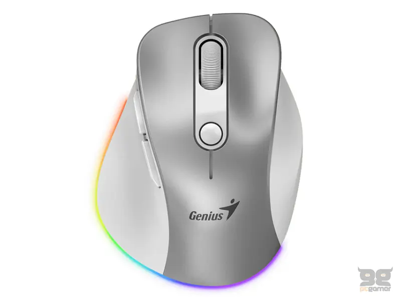 GENIUS Ergo 9000S Pro Silver USB Bežični sivi miš 