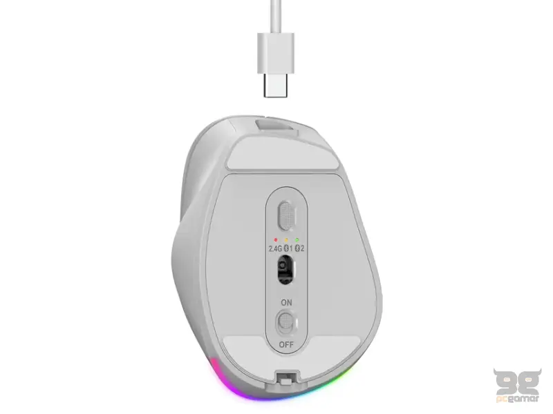 GENIUS Ergo 9000S Pro Silver USB Bežični sivi miš 