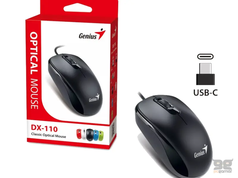 GENIUS DX-110 USB-C Optical crni miš 