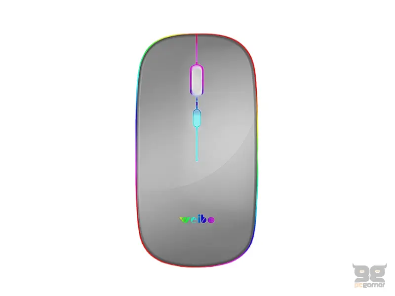WEIBO RF-6800 Bežični RGB miš sivi 