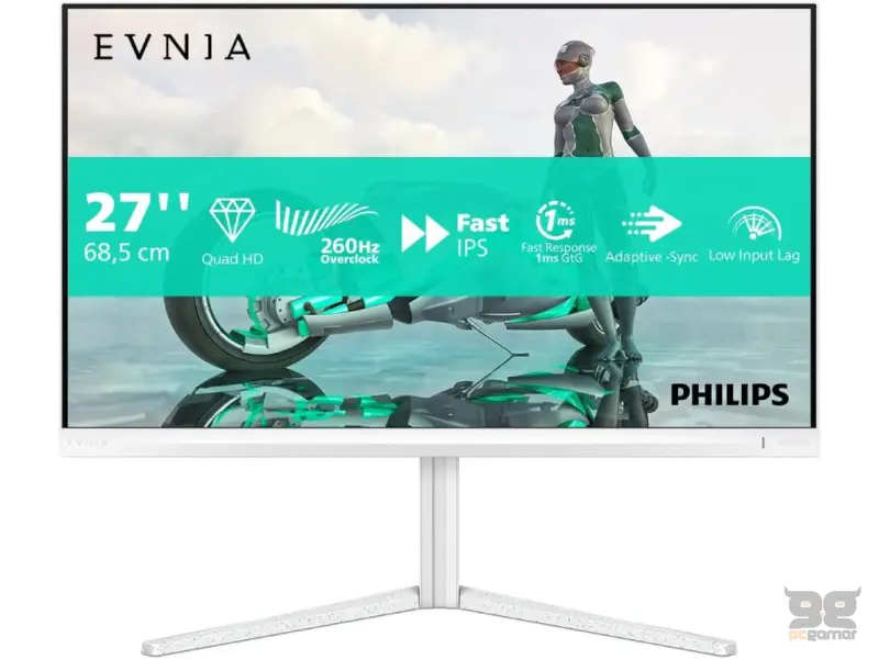 PHILIPS Evnia Gaming IPS Monitor 27M2N5500, 27", QHD, 260Hz, 0.3ms, HDMI*2/DP, HAS, PIVOT, 2W x 2