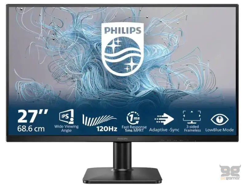 PHILIPS LED IPS Monitor 27E2N1110, 27", 1920x1080, 120Hz, 1500:1, 1 ms, VGA/HDMI, Anti-Glare, 3H