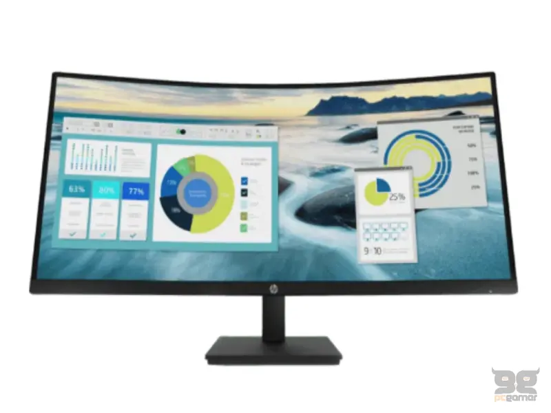 HP P34hc G4 WQHD USB-C Curved Monitor 3440x1440/250nits/HDMI/DP/4xUSB