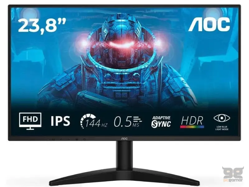 AOC IPS Gaming Monitor 24B36X, 23.8", Full HD 1920x1080, 144Hz, 0.5 ms, 1500:1, HDMI/DP