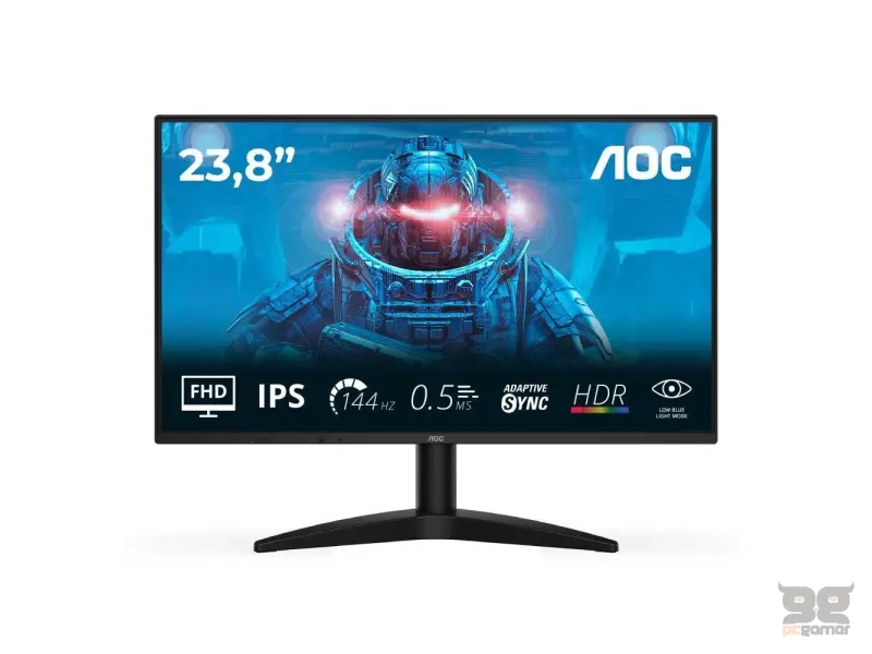 AOC IPS Gaming Monitor 24B36X, 23.8", Full HD 1920x1080, 144Hz, 0.5 ms, 1500:1, HDMI/DP
