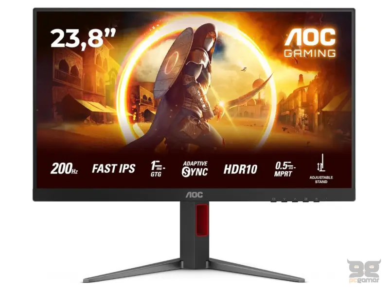 AOC Gaming IPS Monitor 24G4HA, 23.8", Full HD, 200Hz, 0.5 ms, 1000:1, HDMI*2/DP, HAS/PIVOT, 2W x 2