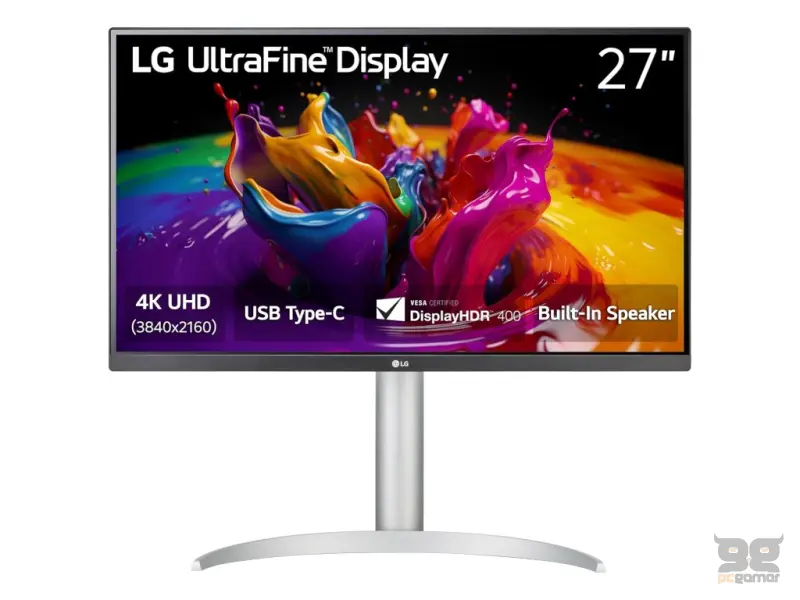 LG LED 4K IPS Monitor 27UP850K-W, 27",3840x2160, 1200:1,5 ms,HDMI*2/DP*1, USB-C, Pivot, Height, Tilt