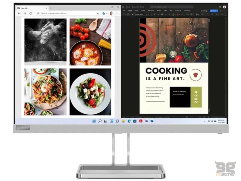 Lenovo L24i-40 23.8" 16:9 / FHD / 100Hz / 99%sRGB / Speakers / HDMI / VGA / Gray