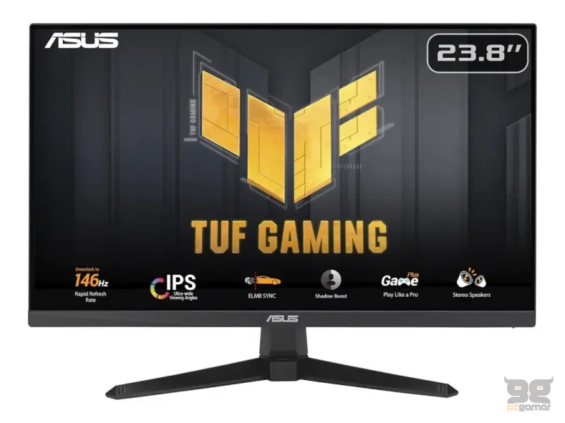ASUS TUF Gaming IPS Monitor VG249QE5A 23.8", Full HD 1920x1080, 146Hz, 1ms,Speaker 2Wx2,DP/HDMI,Tilt