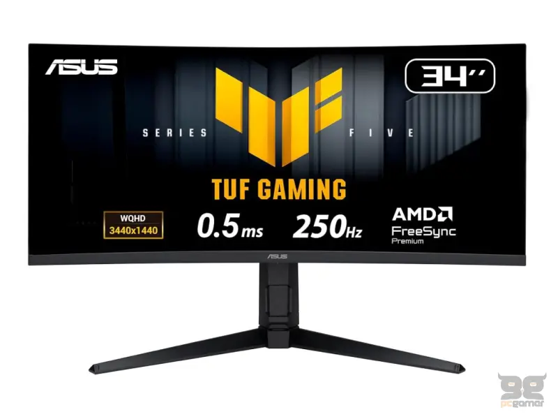 ASUS TUF Gaming Curved Monitor VG34WQML5A, 34" WQHD 3440x1440, 250Hz,0.5ms,DP*2/HDMI*2,USB Hub, HAS