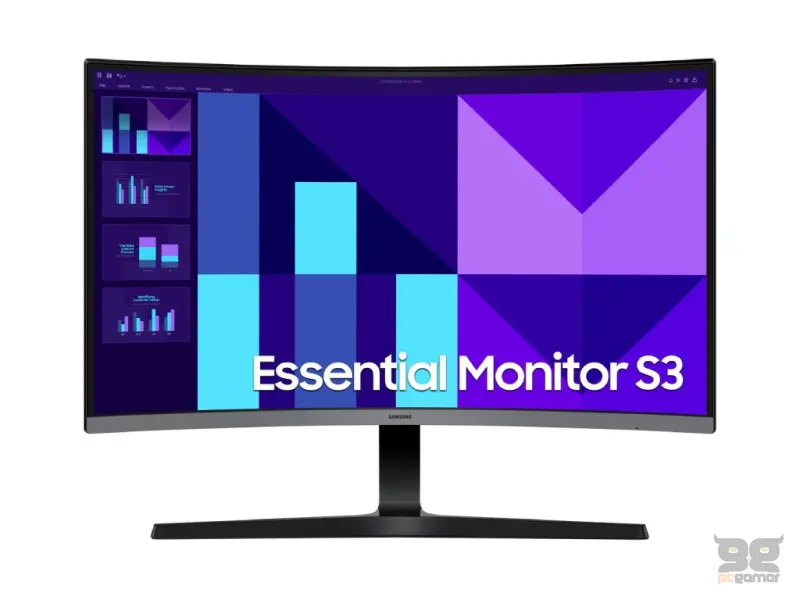 SAMSUNG Essential LED Curved Monitor S3 S39GD, 27",Full HD, 100Hz, 4000:1, 4 ms, 250 cd/m2, VGA/HDMI