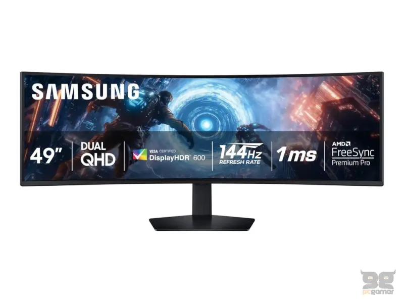 SAMSUNG 49" Odyssey G9 G91F Curved DQHD Monitor, 5120 x 1440, 144Hz, 1 ms,2500:1, 32:9,DP/HDMI*2,HAS