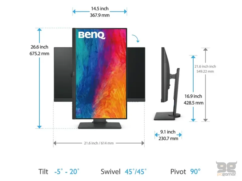 BENQ 27 inča PD2705Q QHD 2560x1440 IPS dizajnerski monitor 