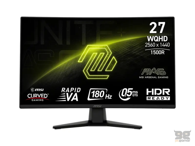 MSI 27 inča MAG 274CQF WQHD 2560x1440 180 Hz zakrivljeni gaming monitor 