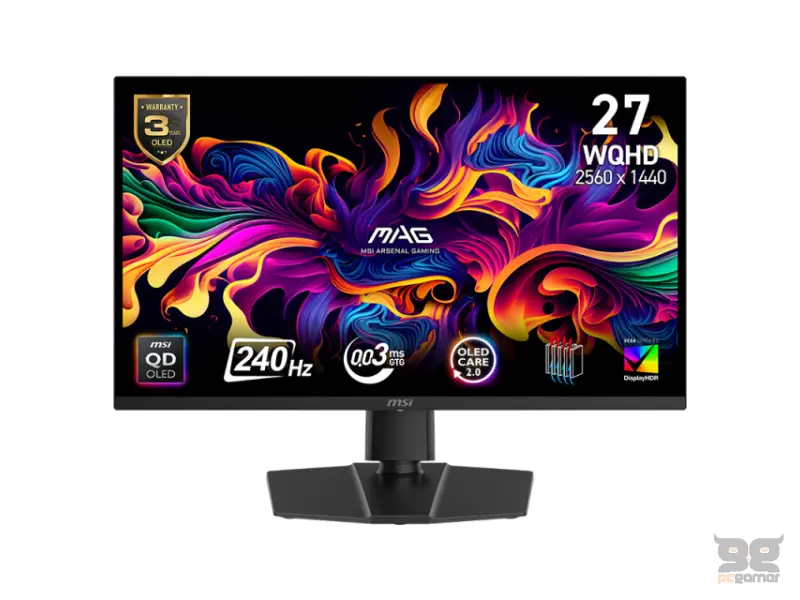 MSI 27 inča MAG 271QP QD-OLED X24 WQHD 2560x1440 240Hz gaming monitor 