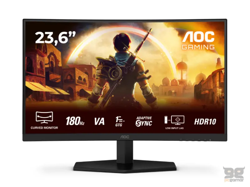 AOC 23.6 inča C24G42E FHD 1920x1080 VA 180 Hz zakrivljeni gaming monitor 