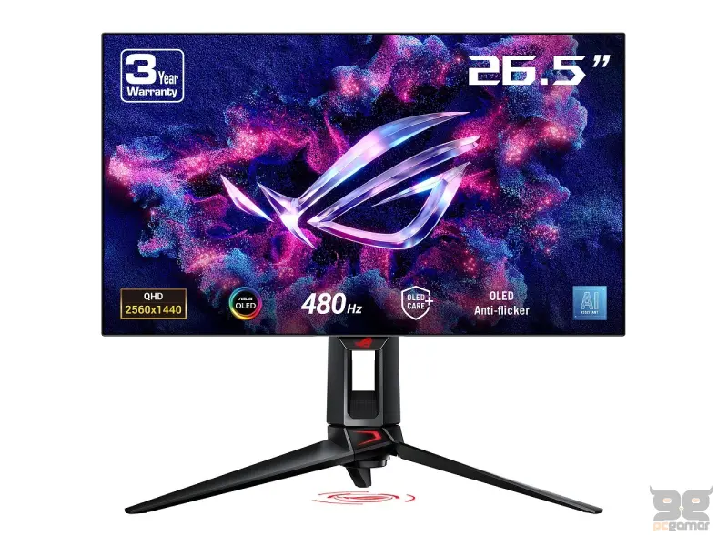 ASUS 27 inča ROG SWIFT PG27AQDP 2560x1440 WOLED 480Hz gaming crni monitor 