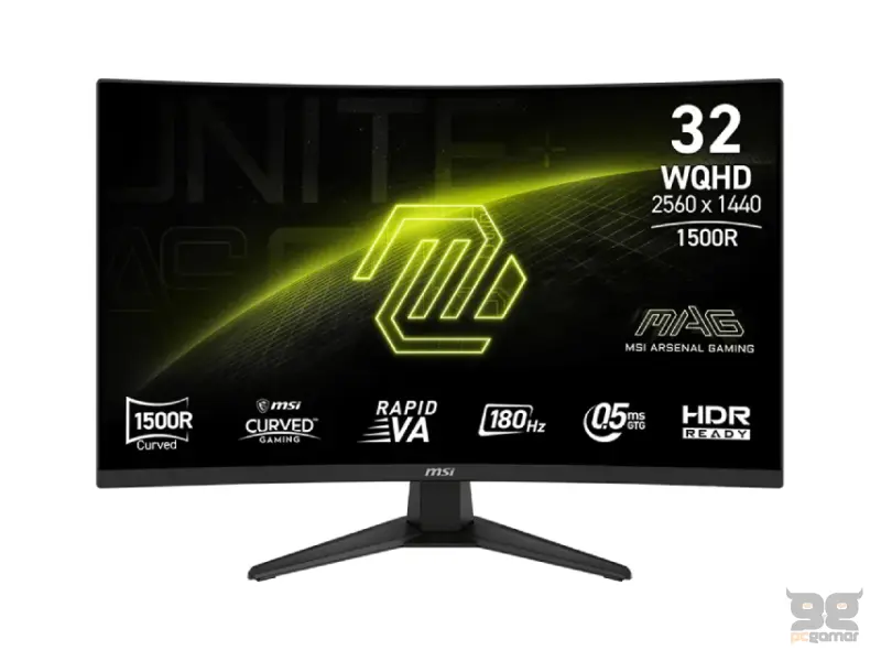 MSI 32 inča MAG 321CQF E18 WQHD 2560x1440 180Hz FreeSync zakrivljeni gaming monitor 