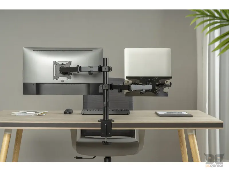 Digitus Nosac za monitor + notebook, 2x9kg, do 32", swivel, tilt