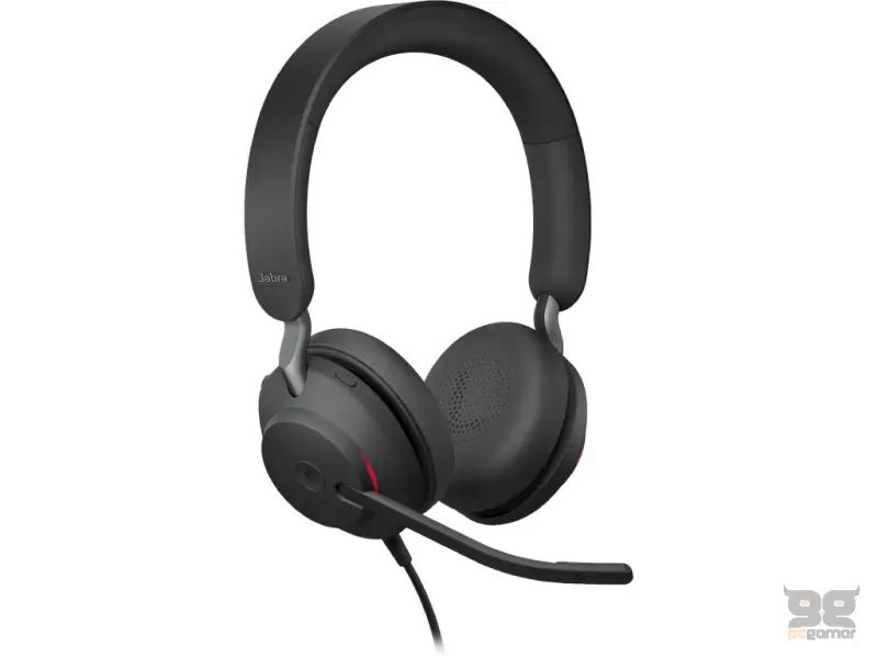 JABRA Evolve2 40 SE USB-C MS Stereo Wired On-Ear Headset, Noise Isolation, 3 microphones