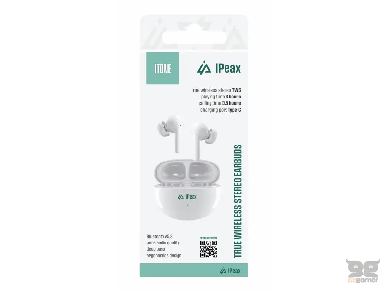 iPEAX Slušalice TWS Bluetooth iTONE White