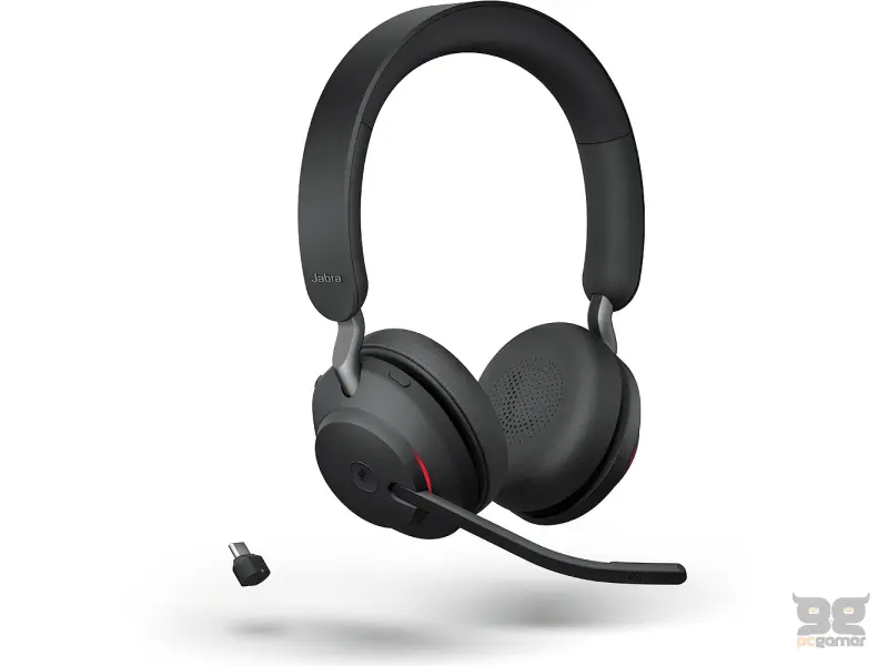 JABRA Evolve2 65 Stereo Wireless On-Ear Headset (Microsoft Teams, USB Type-C, Black)