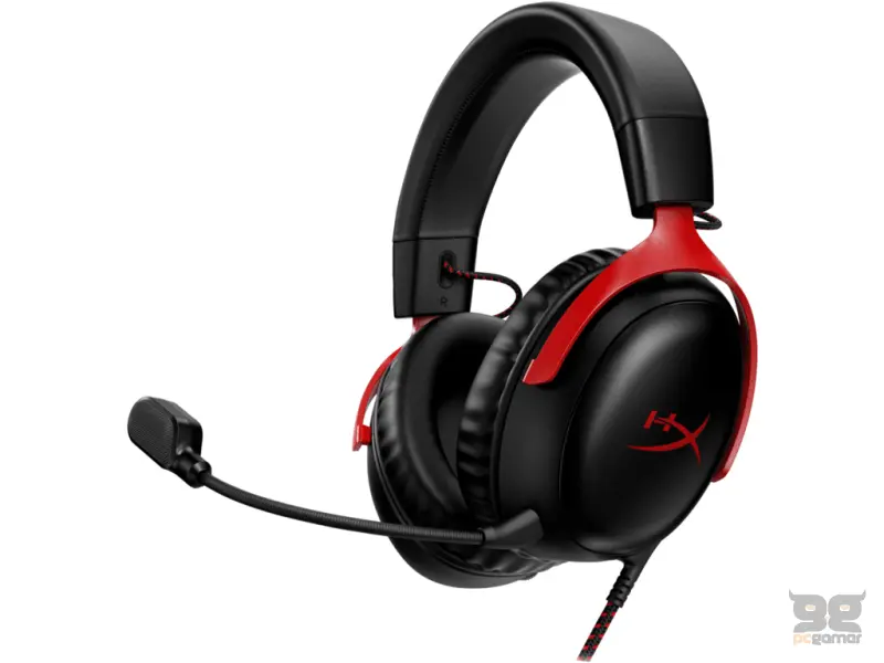 HyperX Cloud III Wired Gaming Headset USB-A 3.55mm/Over-ear/Noice cancelling mic/black-red