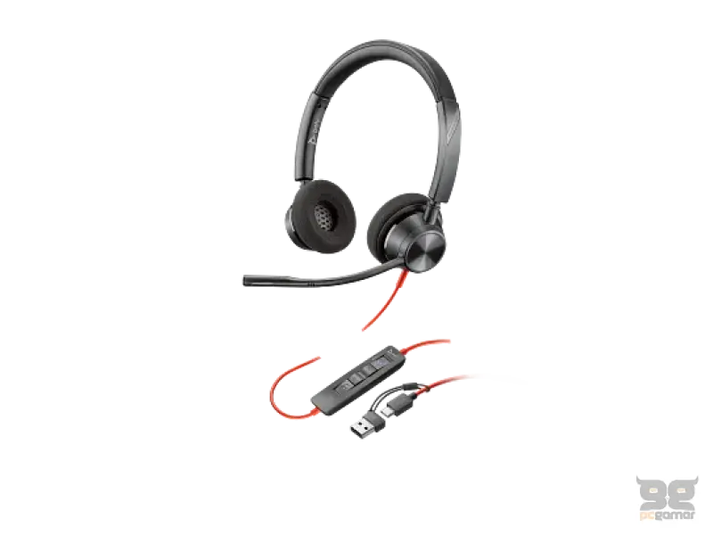 Slušalice HP Poly Blackwire 3220 Stereo USBC Headset +3.5mm Plug +USB-C/A