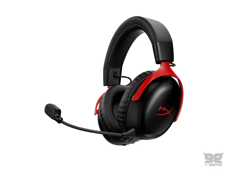 HyperX Cloud III S Wireless Gaming Headset/PC/PS5/Mobile/Mac/120Hr/2.4GHz Wireless/Black-red