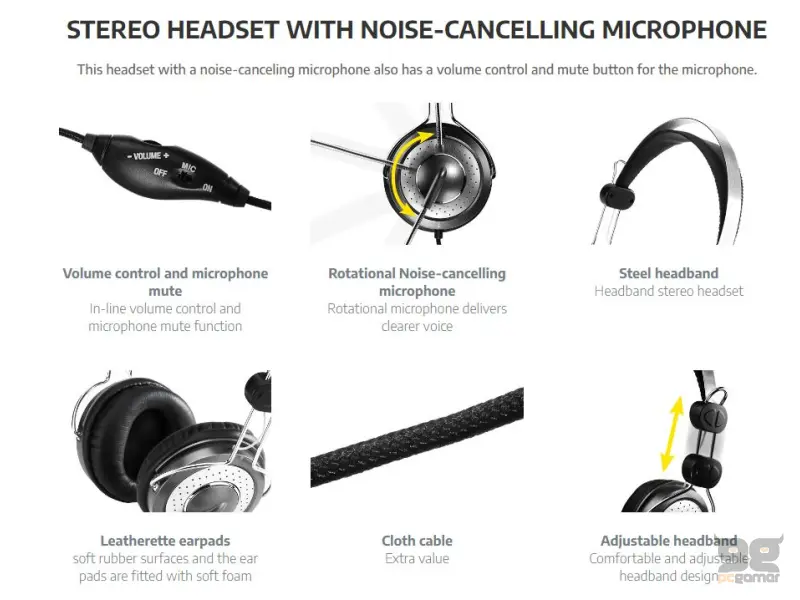 GENIUS HS-04SU slušalice sa mikrofonom 