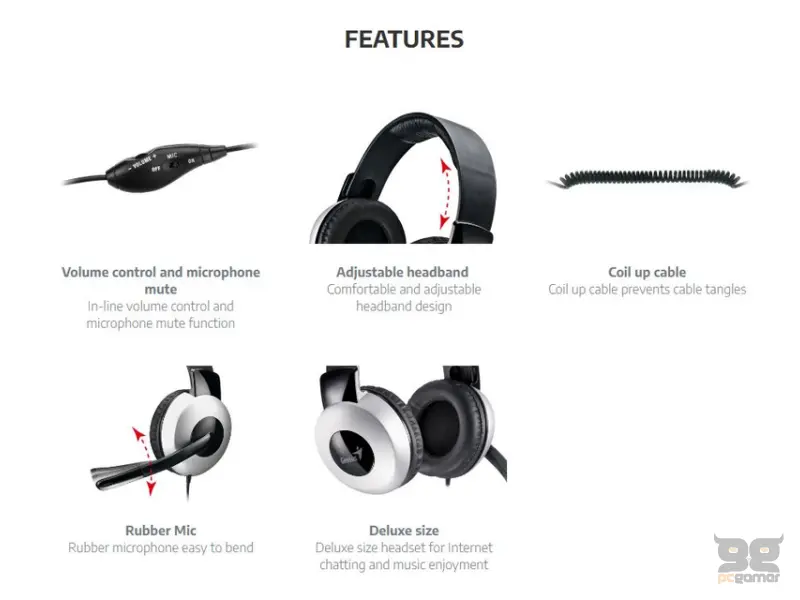 GENIUS HS-05A slušalice sa mikrofonom 