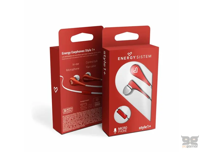 ENERGY SISTEM Style 1+ Red slušalice sa mikrofonom crvene (M44600) 