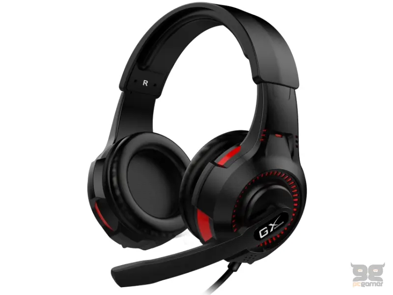 GENIUS HS-G600V crne slušalice sa mikrofonom i vibracijom 